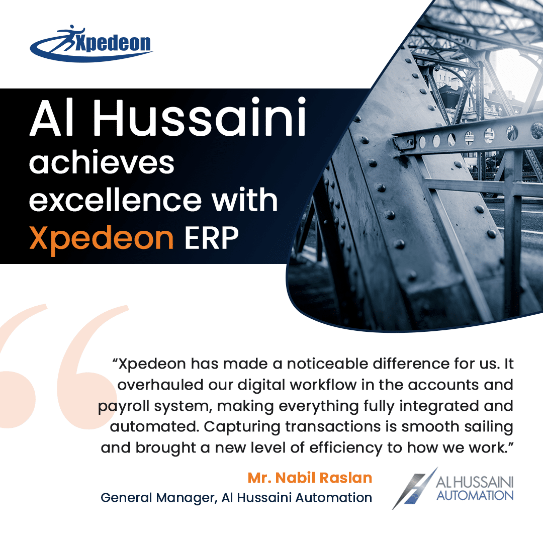 Featured image for “Al Hussaini solves comprehensive management challenges by replacing legacy system with Xpedeon ERP”