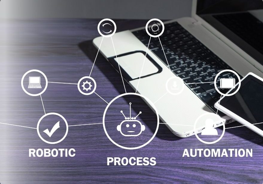 construction automation process concept illustration