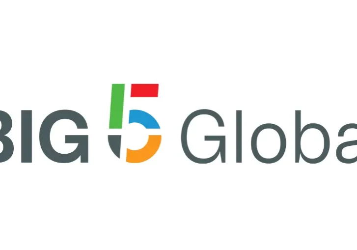 Colourful logo with stylised text