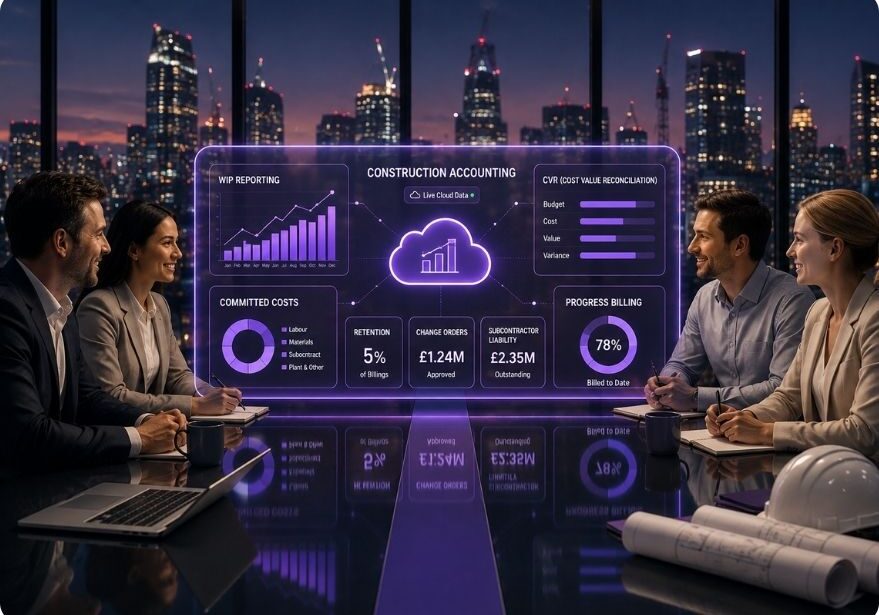 Best cloud construction accounting software CVR and WIP